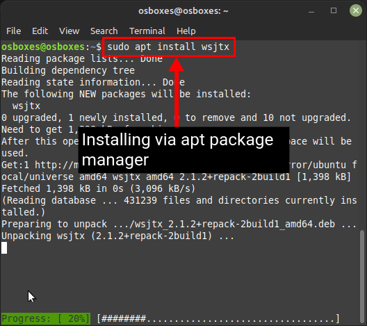 Installieren von WSJT-X über den apt-Paketmanager