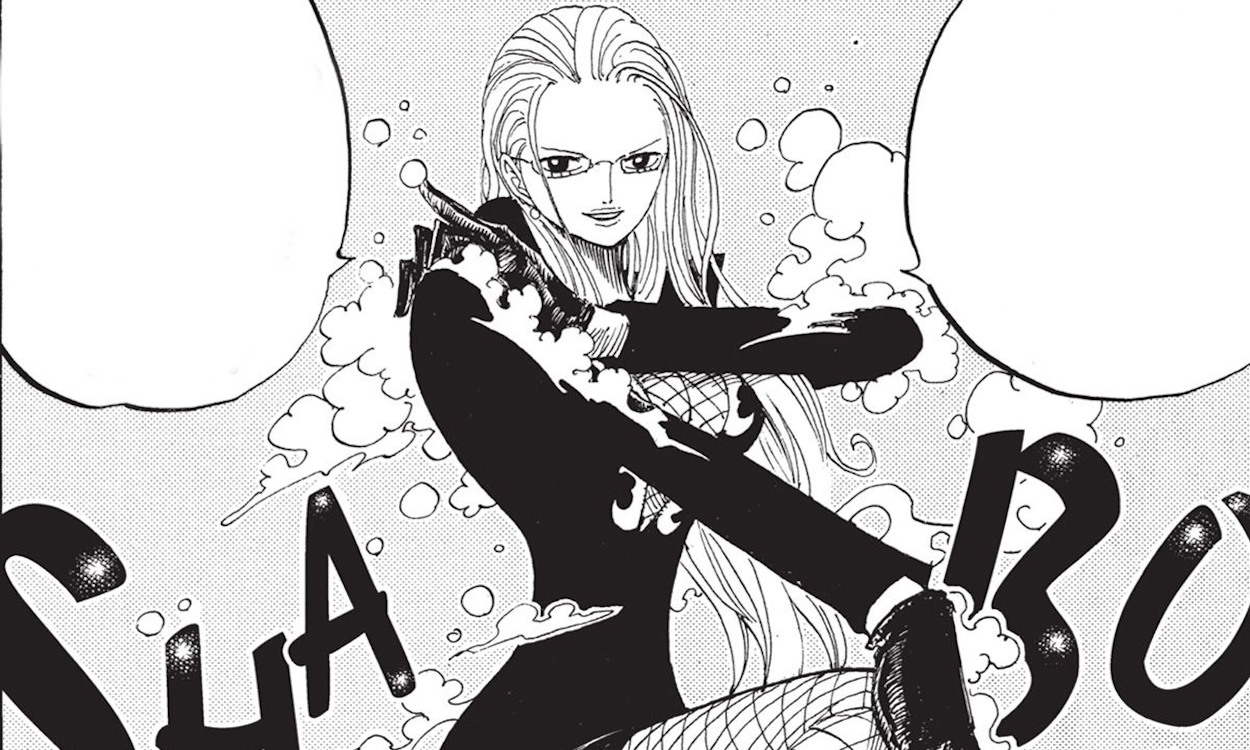 Kalifa using her bubble powers in One Piece manga