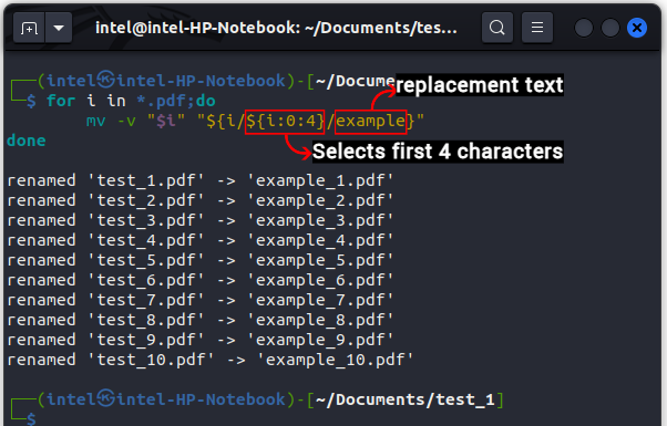 rename multiple files with the mv command