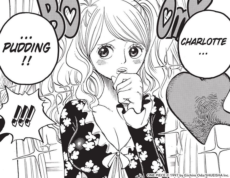 Charlotte Pudding's introduction in One Piece manga