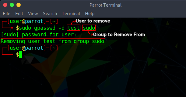 Benutzertest Aus Der Gruppe Sudo Entfernen