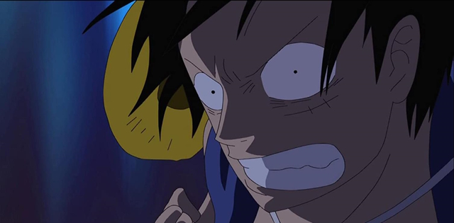 An image of Luffy in Sabaody arc.
