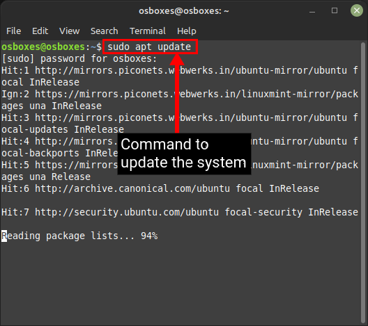 Updating The System Using Apt Package Manager