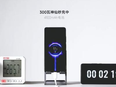 xiaomi 300W fast charging demo