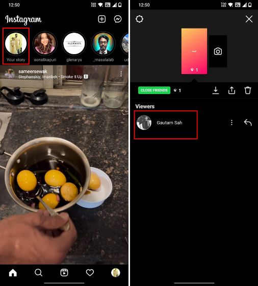 How to check sale who viewed instagram story