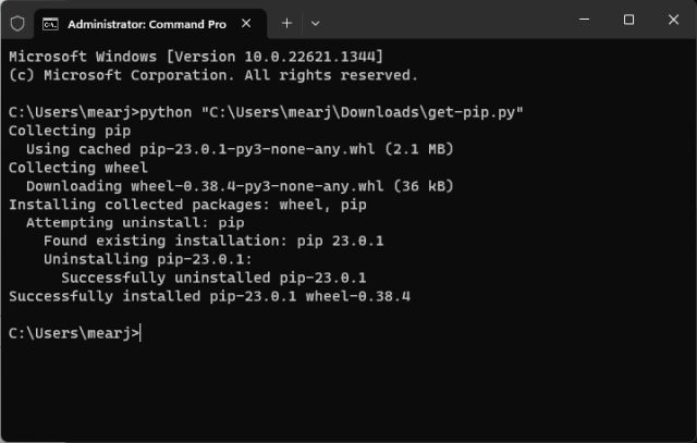 Install Pip on Windows From Command Line