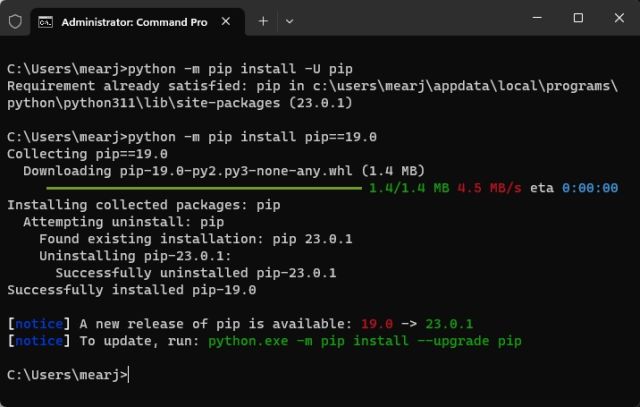 How to Install Pip on Windows in 2023 (Easy Guide) 17 Upgrade or Downgrade Pip on Windows