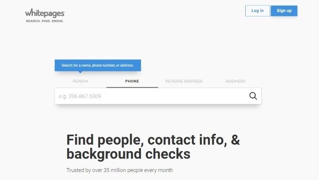 White Pages people finder