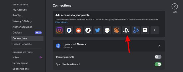 add account get discord ps5