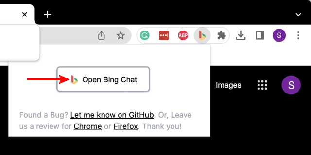 bing ai access browser extension 