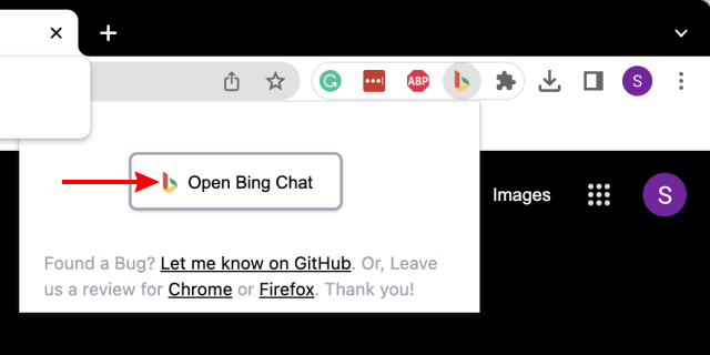 bing ai access browser extension