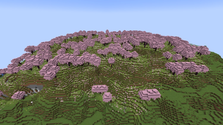 Cherry grove biome in Minecraft