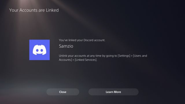 First feature of the Discord/PlayStation integration is rolling out