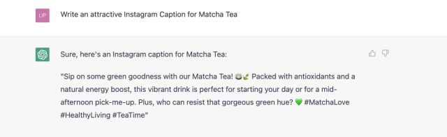 Matcha tea chatgpt prompts