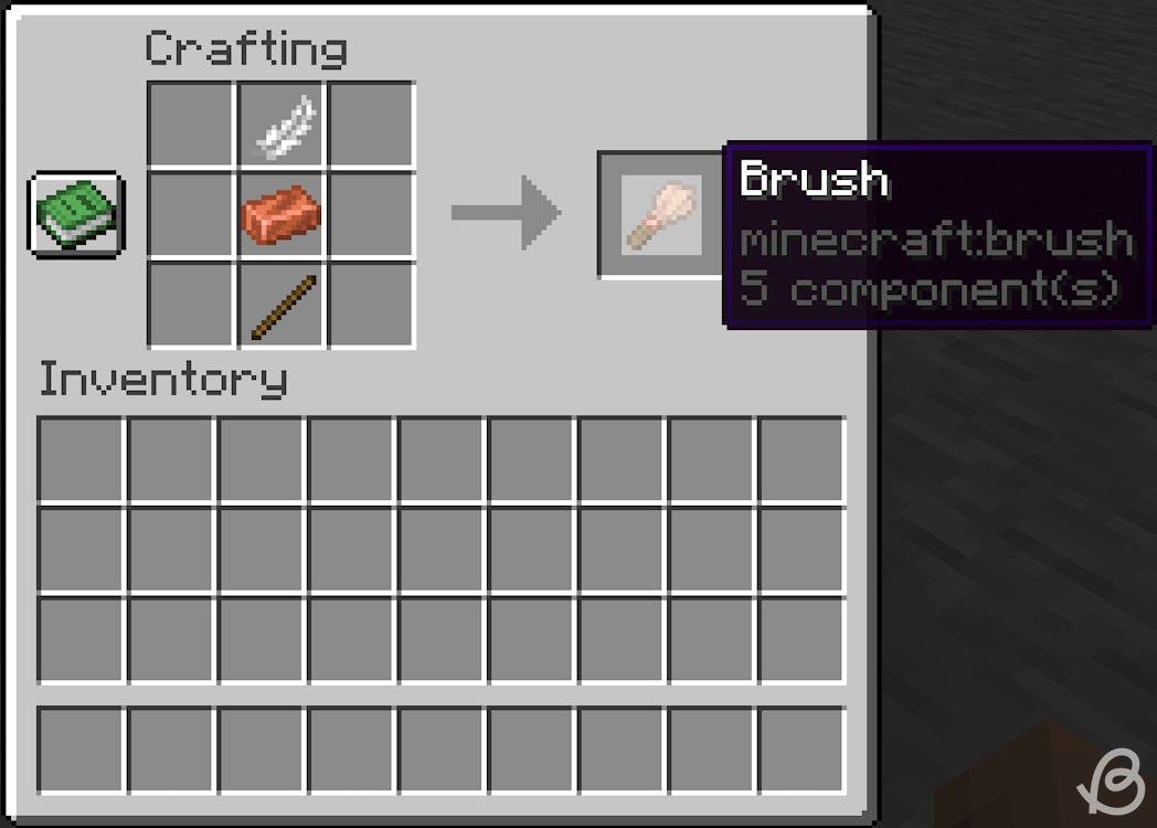 Crafting recipe for a brush