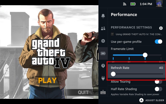 Steam Deck Performance Settings 