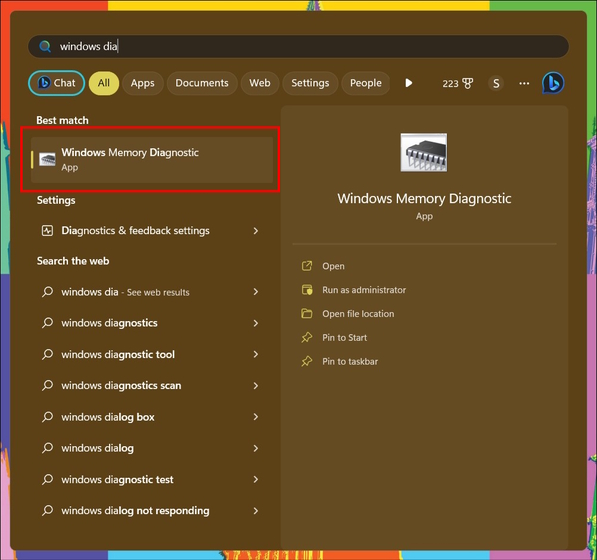 Windows Memory Diagnostics