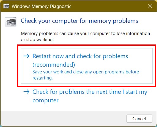 Windows Memory Diagnostics