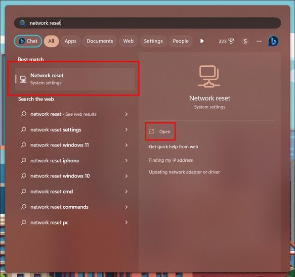 Reset Network Settings