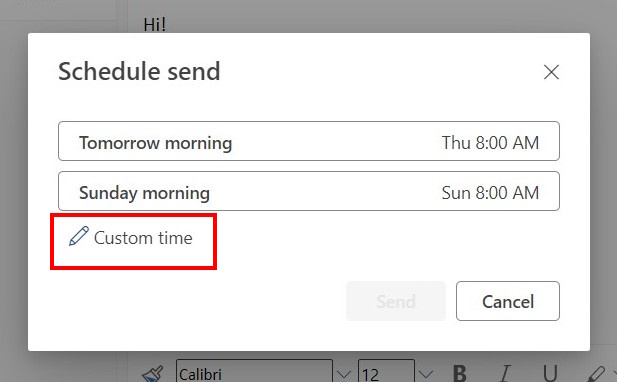 Schedule Email in Outlook