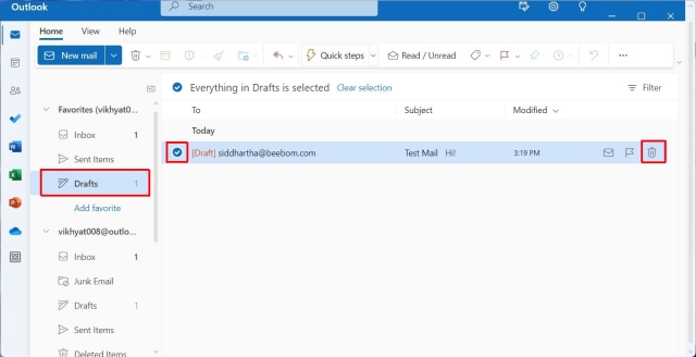 Edit and reschedule emails in outlook on windows