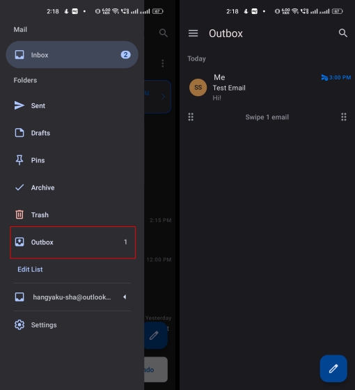 Edit and Reschedule emails in Outlook for Android