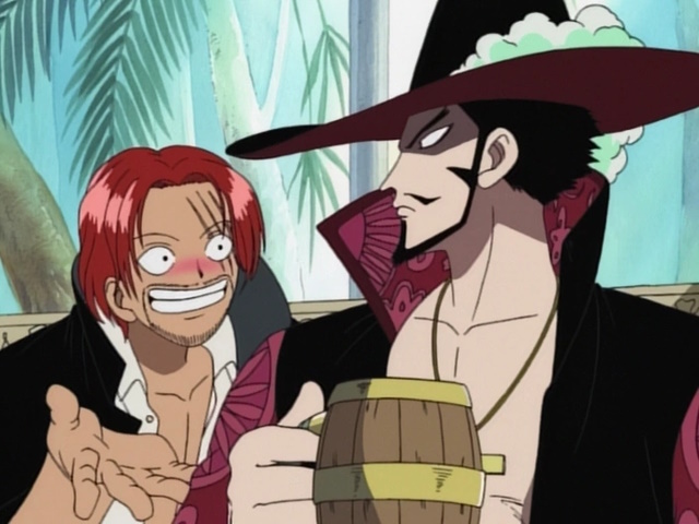 An image of Shanks and Mihawk.