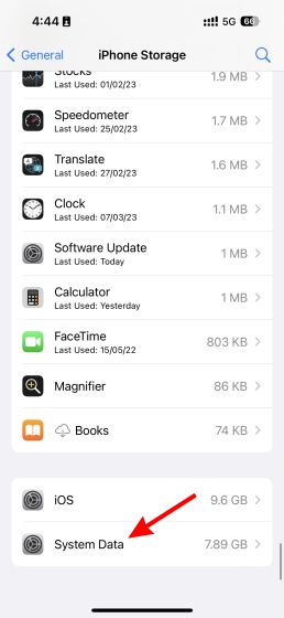 Clear iPhone system data