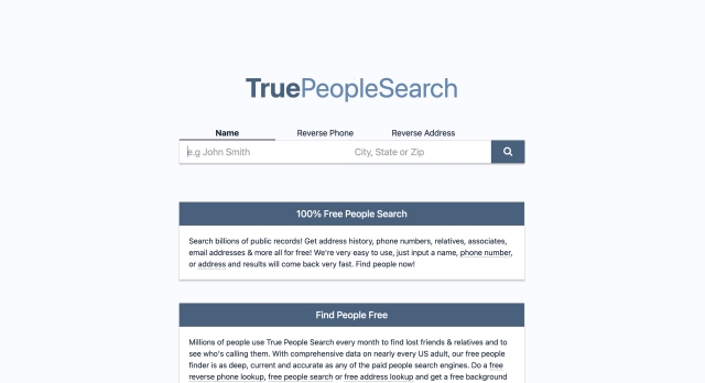 Free people search engine