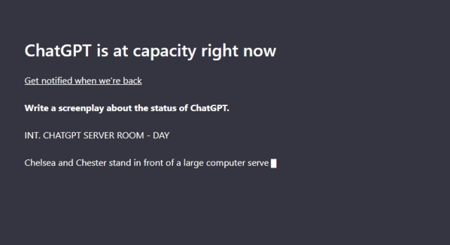 ChatGPT is at Capacity Right Now Error
