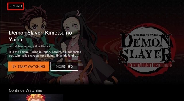 Change subtitle language on Crunchyroll Android TV