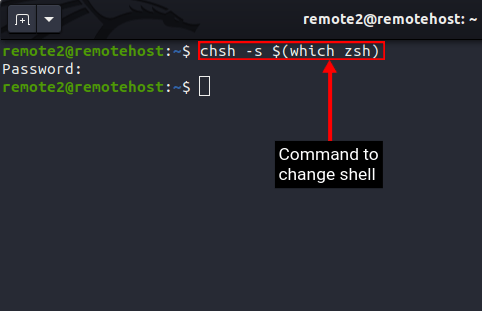 changing default shell to zsh