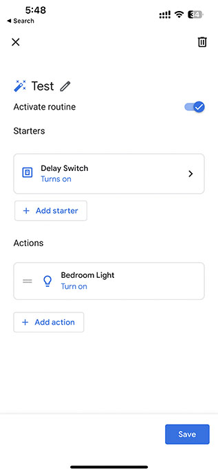 I Made My Non-HomeKit Accessories Work with the Apple Home App and You Can Too | The Paradise creating a routine in the google home app