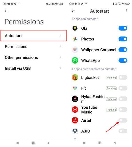 Autorisations D'Application Miui