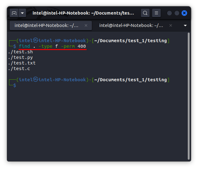 finding files with only read only permission for root