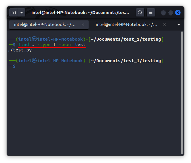 linux find file command