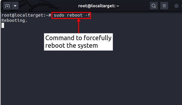 rebooting a Linux system forcefully