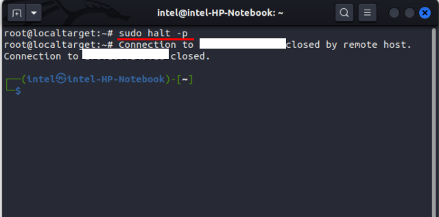 So fahren Sie Linux über die Befehlszeile und die GUI herunter 5 Ausschalten mit dem Befehl halt in Linux
