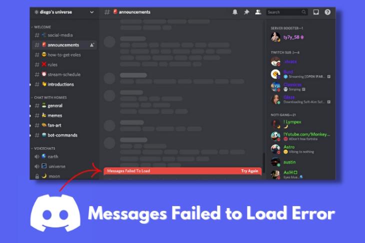 how to fix discord messages failed to load error on windows