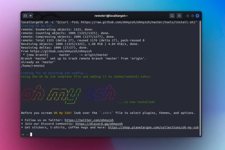 how to install zsh and oh my zsh in linux