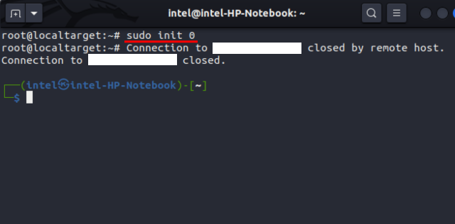 So fahren Sie Linux über die Befehlszeile und die GUI herunter 7 Herunterfahren mit dem Befehl init