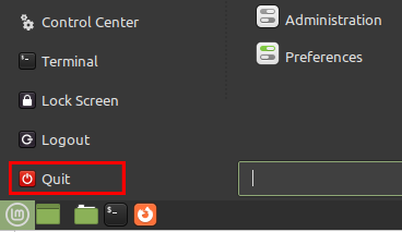 So fahren Sie Linux über die Befehlszeile und die GUI herunter 11 Beenden-Option in KDE