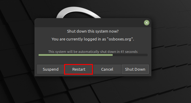 Rebooting System in KDE