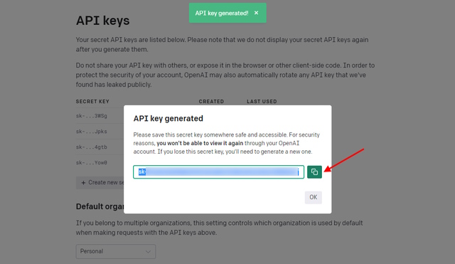 Api ключ openai