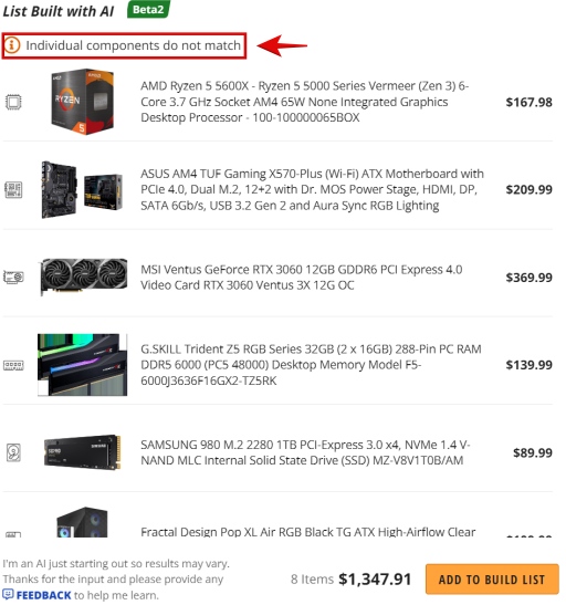 Newegg Now Uses ChatGPT AI to Suggest PC Builds