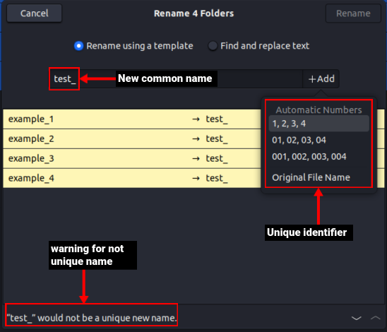 choosing the unique identifier for each direcotry name