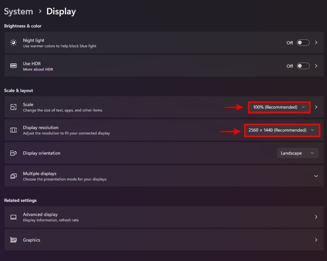 How to Fix Desktop Window Manager High GPU Usage in Windows 10/11 25 display and scaling settings - desktop window manager high gpu