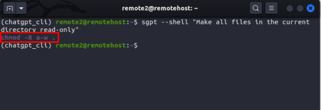 Génération de la commande shell Linux à l'aide de ChatGPT