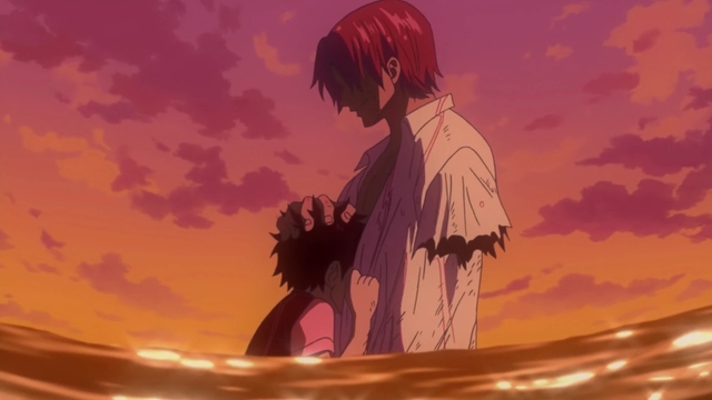 An image of Shanks and Luffy.