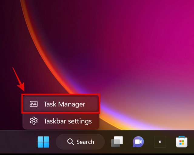 opening task manager in windows